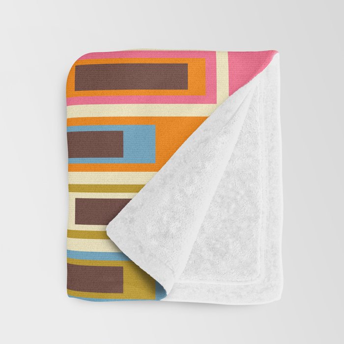 Geometric Mid Century Modern Eclectic Lexington Ave Pattern Throw Blanket Gallery Image 3
