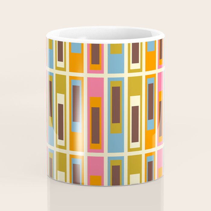 Geometric Mid Century Modern Eclectic Lexington Ave Pattern Coffee Mug Gallery Image 4