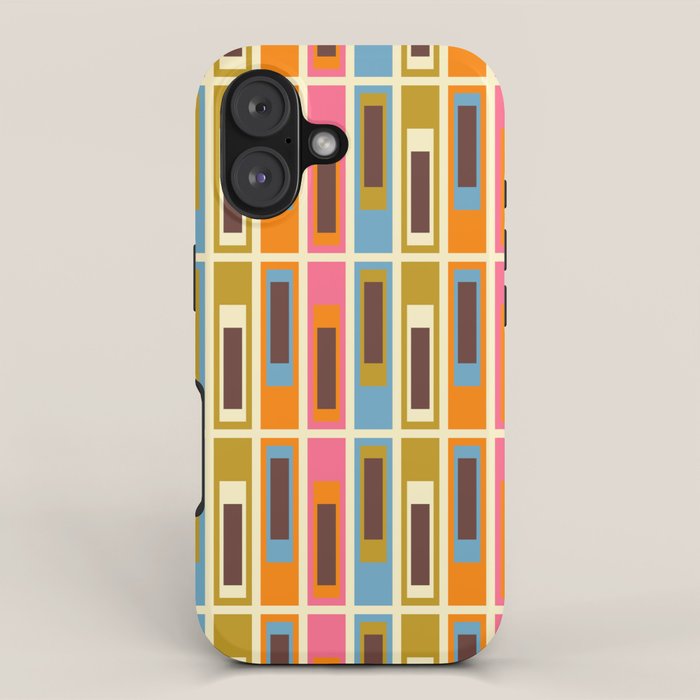 Geometric Mid Century Modern Eclectic Lexington Ave Pattern iPhone Case Gallery Image 1