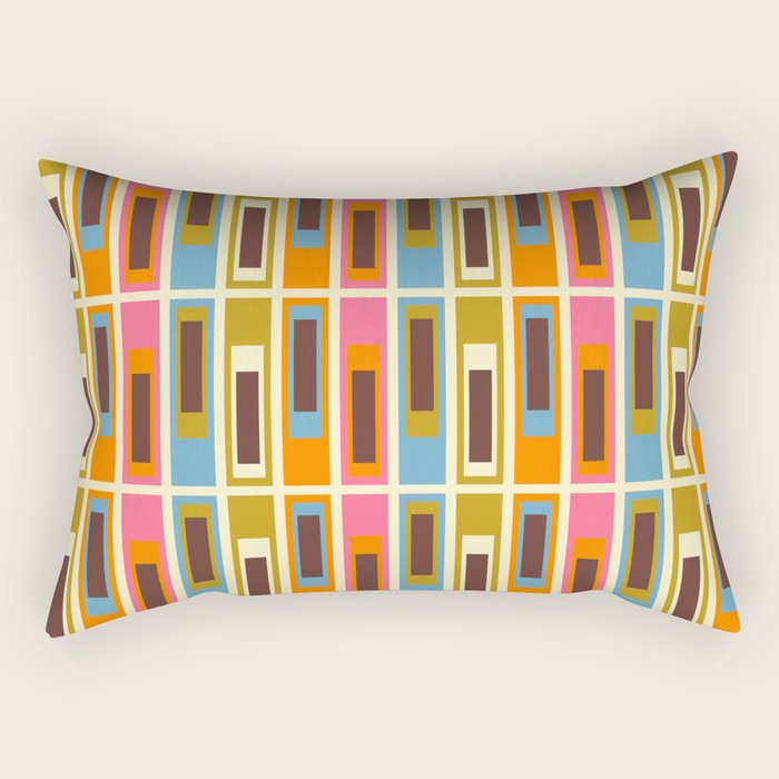 Geometric Mid Century Modern Eclectic Lexington Ave Pattern Rectangular Pillow Gallery Image 2