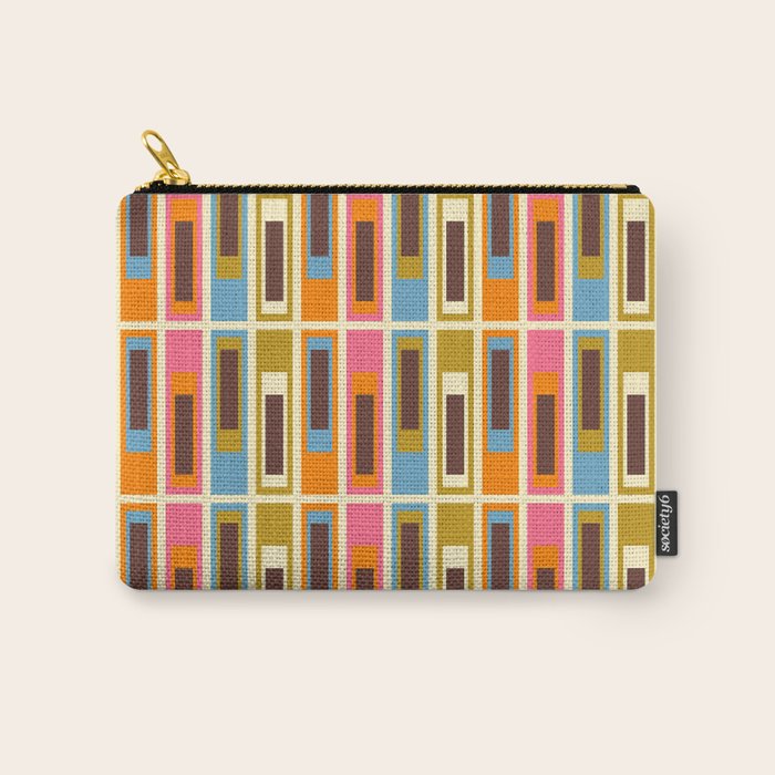 Geometric Mid Century Modern Eclectic Lexington Ave Pattern Carry All Pouch Gallery Image 1