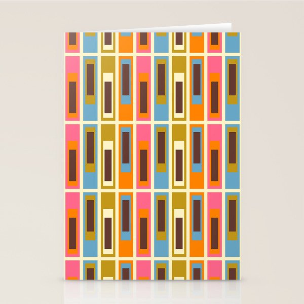 Geometric Mid Century Modern Eclectic Lexington Ave Pattern Stationery Card Gallery Image 1