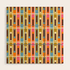 Geometric Mid Century Modern Eclectic Lexington Ave Pattern Wood Wall Art Gallery Image 1
