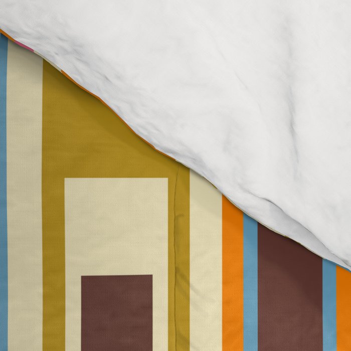 Geometric Mid Century Modern Eclectic Lexington Ave Pattern Comforter Gallery Image 4