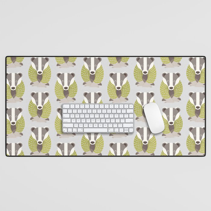 Whimsical Badger Desk Mat Gallery Image 1