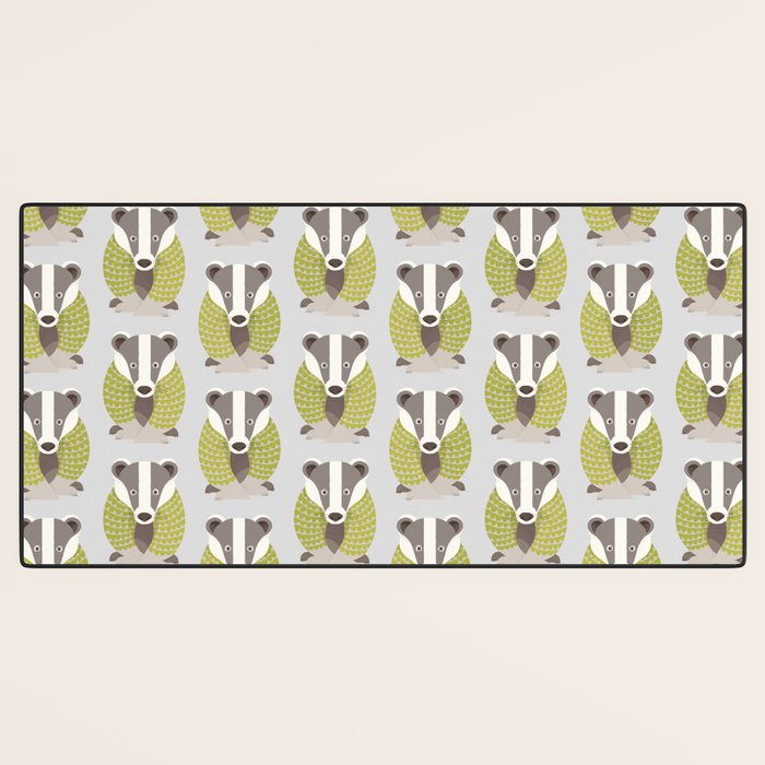 Whimsical Badger Desk Mat Gallery Image 3