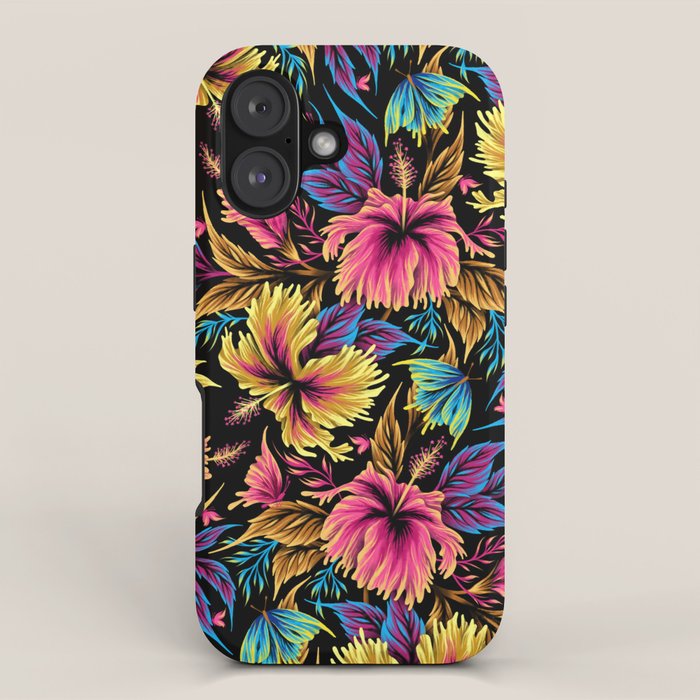 Hibiscus Butterflies - Multicolor iPhone Case Gallery Image 1