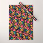 Hibiscus Butterflies - Multicolor Wrapping Paper Gallery Image 1