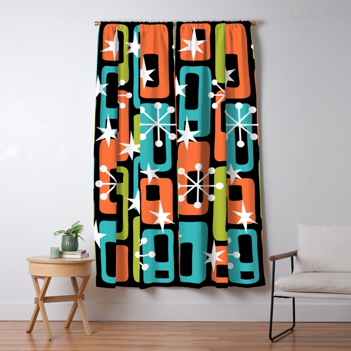 Mid Century Modern Atomic Sparkles 244 Window Curtain Gallery Image 5