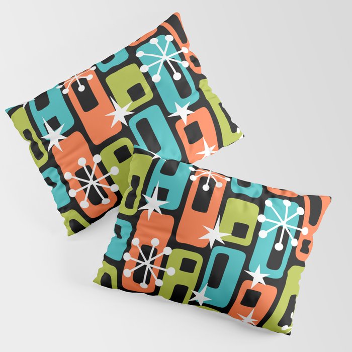 Mid Century Modern Atomic Sparkles 244 Pillow Sham Gallery Image 3