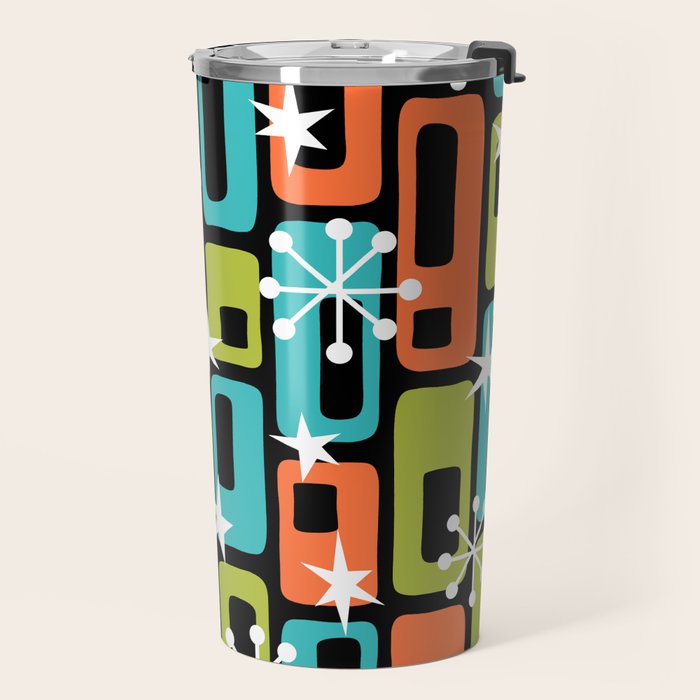 Mid Century Modern Atomic Sparkles 244 Travel Mug Gallery Image 2