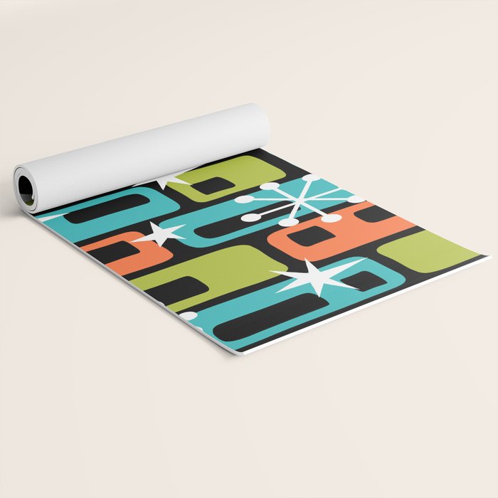 Mid Century Modern Atomic Sparkles 244 Yoga Mat Gallery Image 2