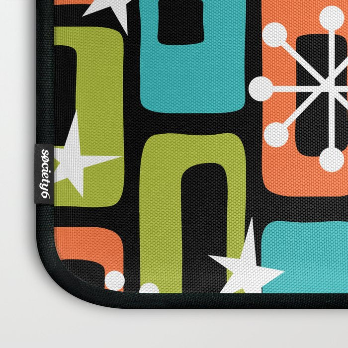 Mid Century Modern Atomic Sparkles 244 Laptop Sleeve Gallery Image 3