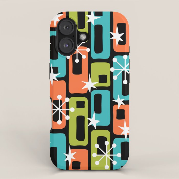 Mid Century Modern Atomic Sparkles 244 iPhone Case Gallery Image 1