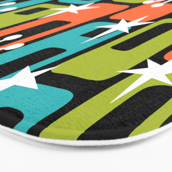 Mid Century Modern Atomic Sparkles 244 Bath Mat Gallery Image 3