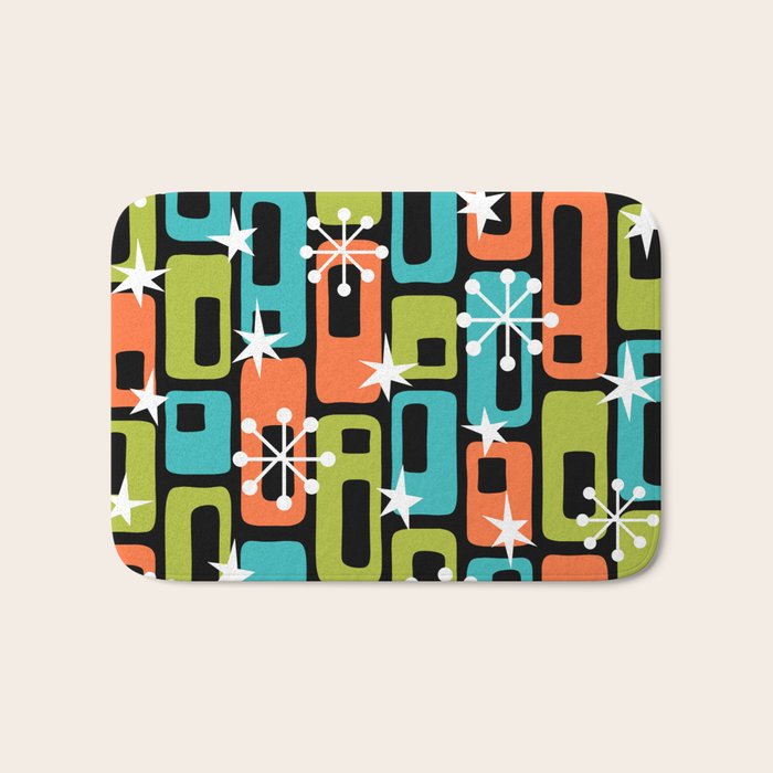 Mid Century Modern Atomic Sparkles 244 Bath Mat Gallery Image 1