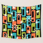 Mid Century Modern Atomic Sparkles 244 Wall Tapestry Gallery Image 4