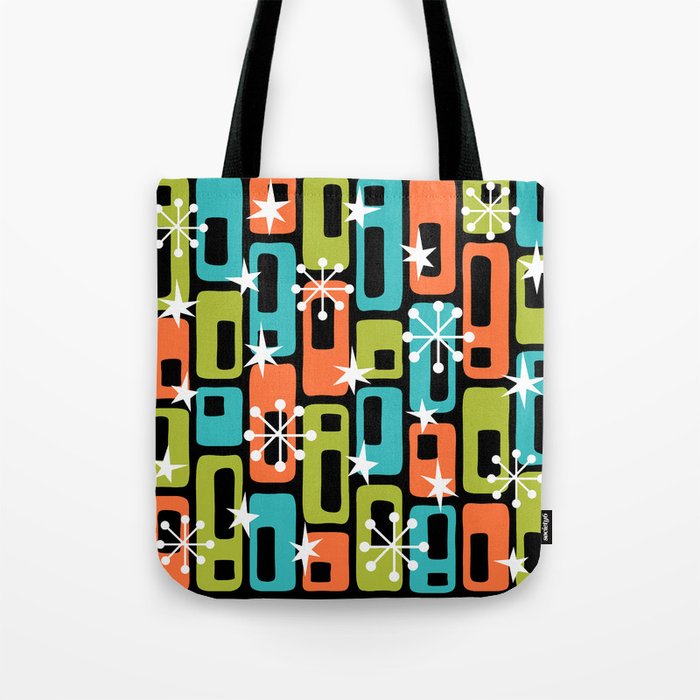 Mid Century Modern Atomic Sparkles 244 Tote Bag Gallery Image 1