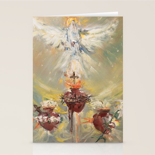 Illumination of The Sacred Hearts Stationery Card Gallery Image 1