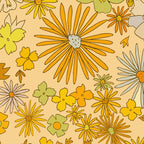flower power wildflowers brown // retro art by surfy birdy Coffee Mug Gallery Image 2