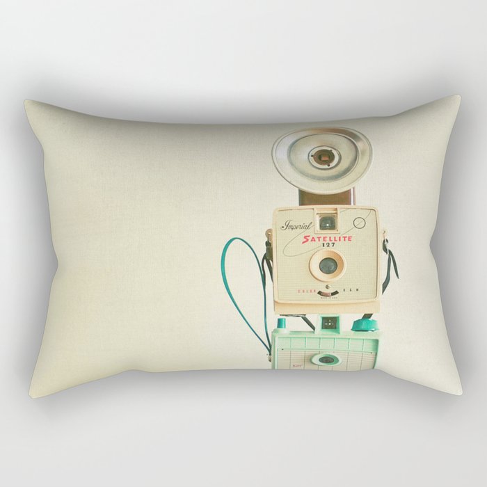 Tower of Cameras Rectangular Pillow Gallery Image 1