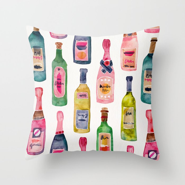 Champagne Collection Throw Pillow Gallery Image 1