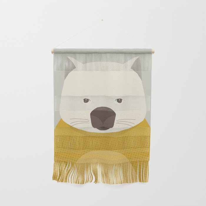 Whimsy Wombat, Animal Portrait Wall Hanging Gallery Image 1