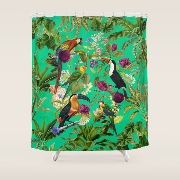 Toucan Jungle Shower Curtain Gallery Image 1
