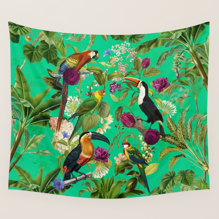 Toucan Jungle Wall Tapestry Gallery Image 1