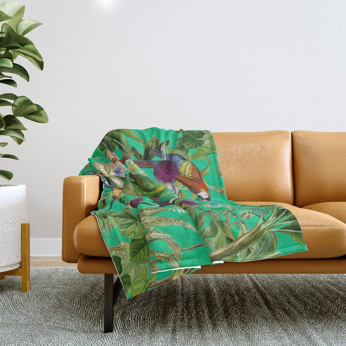 Toucan Jungle Throw Blanket Gallery Image 1