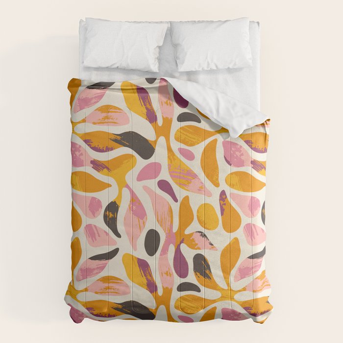 Abstract colorful flower art pattern Comforter Gallery Image 1