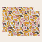 Abstract colorful flower art pattern Placemat Gallery Image 1