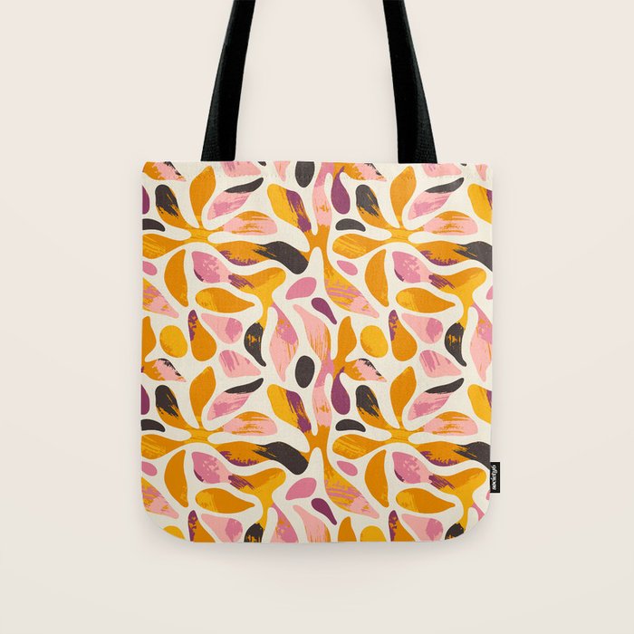 Abstract colorful flower art pattern Tote Bag Gallery Image 1
