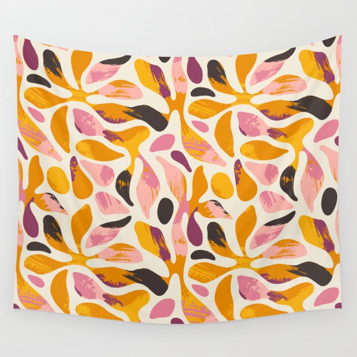 Abstract colorful flower art pattern Wall Tapestry Gallery Image 4