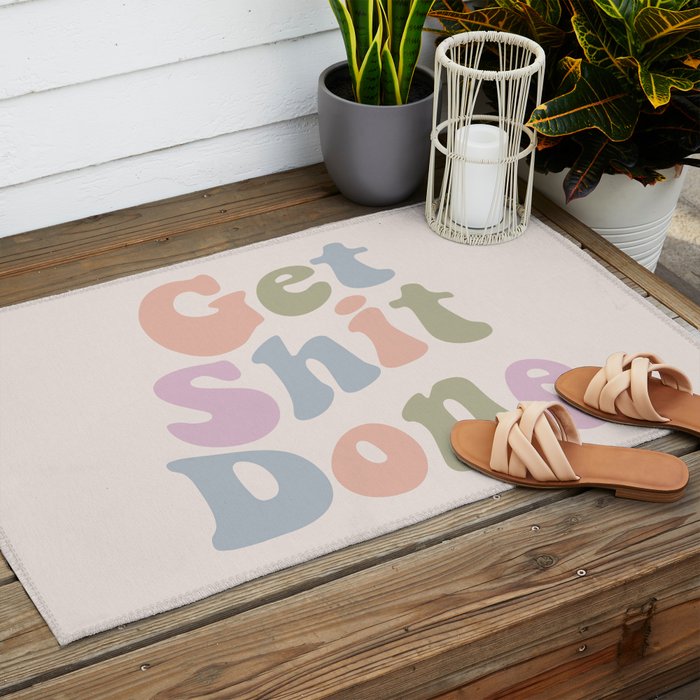 Get Shit Done Outdoor Rug Gallery Image 2