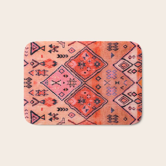 Epic Rustic & Farmhouse Style Original Moroccan Artwork  Bath Mat Gallery Image 1