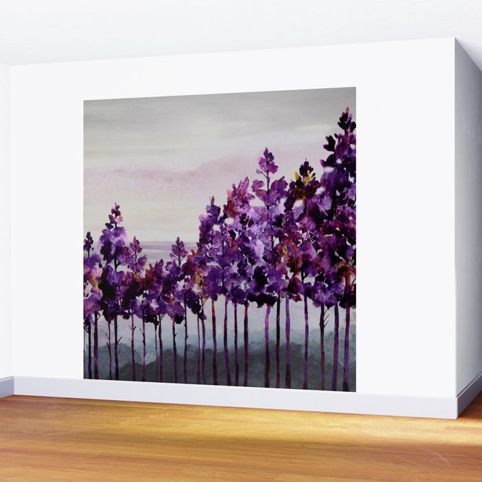 Purple Trees Wall Mural Gallery Image 2