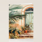 Villa Courtyard Mediterranean Art Stationery Card Gallery Image 2