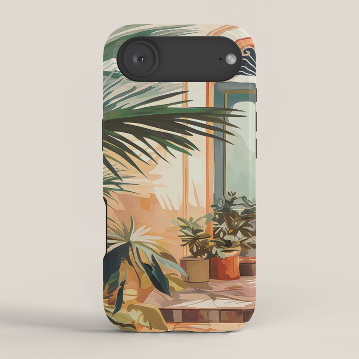 Villa Courtyard Mediterranean Art iPhone Case Gallery Image 2