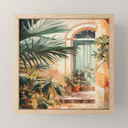 Villa Courtyard Mediterranean Art Mini Art Print Gallery Image 1