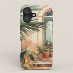 Villa Courtyard Mediterranean Art iPhone Case Gallery Image 1