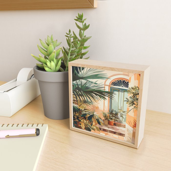 Villa Courtyard Mediterranean Art Mini Art Print Gallery Image 2