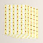 Red Lobsters On Hand-Painted Sunny Yellow Stripes Wrapping Paper Gallery Image 3