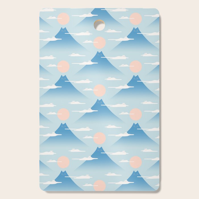 Cat Mountain Cloud pattern 1 Cutting Board Gallery Image 1