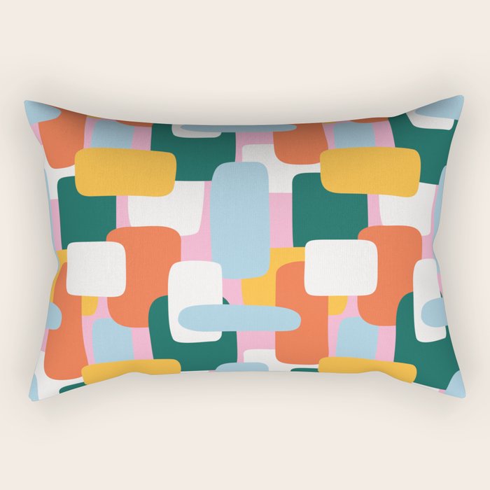 Abstract geometric shape art pattern Rectangular Pillow Gallery Image 2