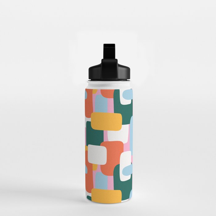 Abstract geometric shape art pattern Water Bottle Gallery Image 2