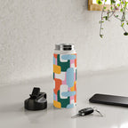 Abstract geometric shape art pattern Water Bottle Gallery Image 4
