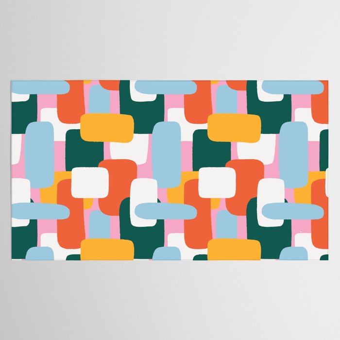 Abstract geometric shape art pattern Tablecloth Gallery Image 2