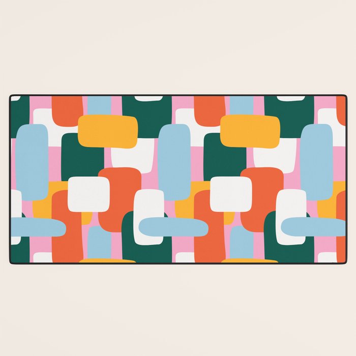Abstract geometric shape art pattern Desk Mat Gallery Image 3