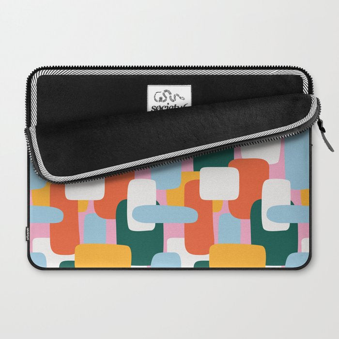 Abstract geometric shape art pattern Laptop Sleeve Gallery Image 2